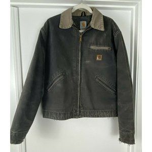 Vintage Carhartt Detroit Jacket J97 PTL Blanket Lined Mens L Distressed